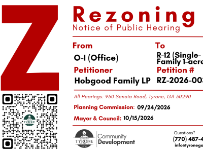 Rezoning hearing sign