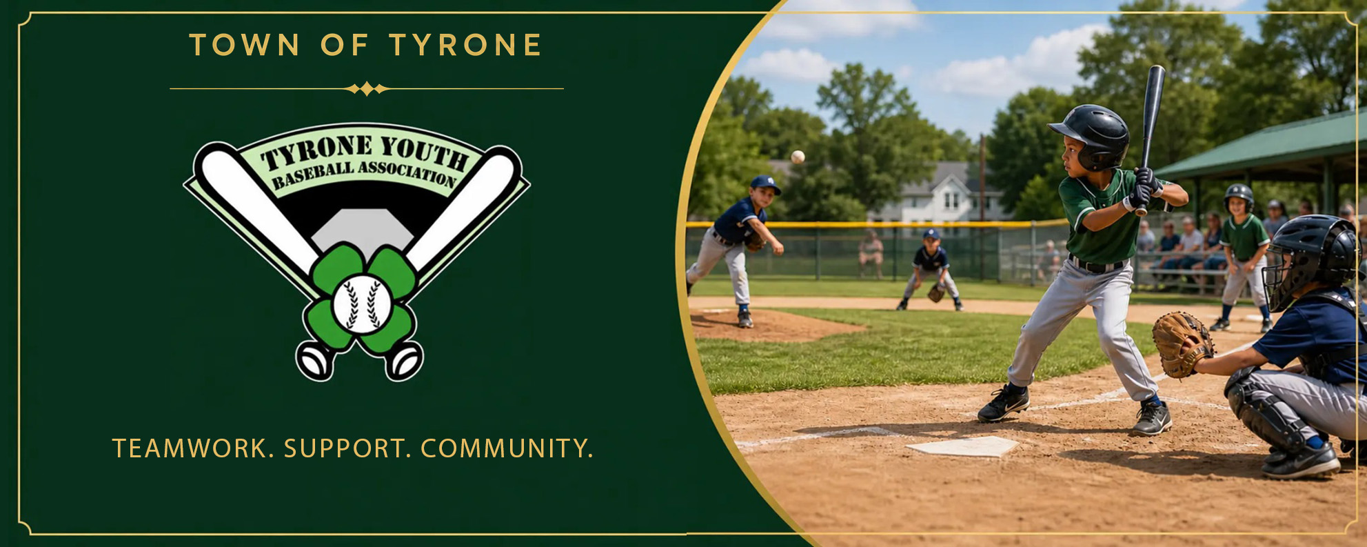 tyba green banner kids playing baseball2