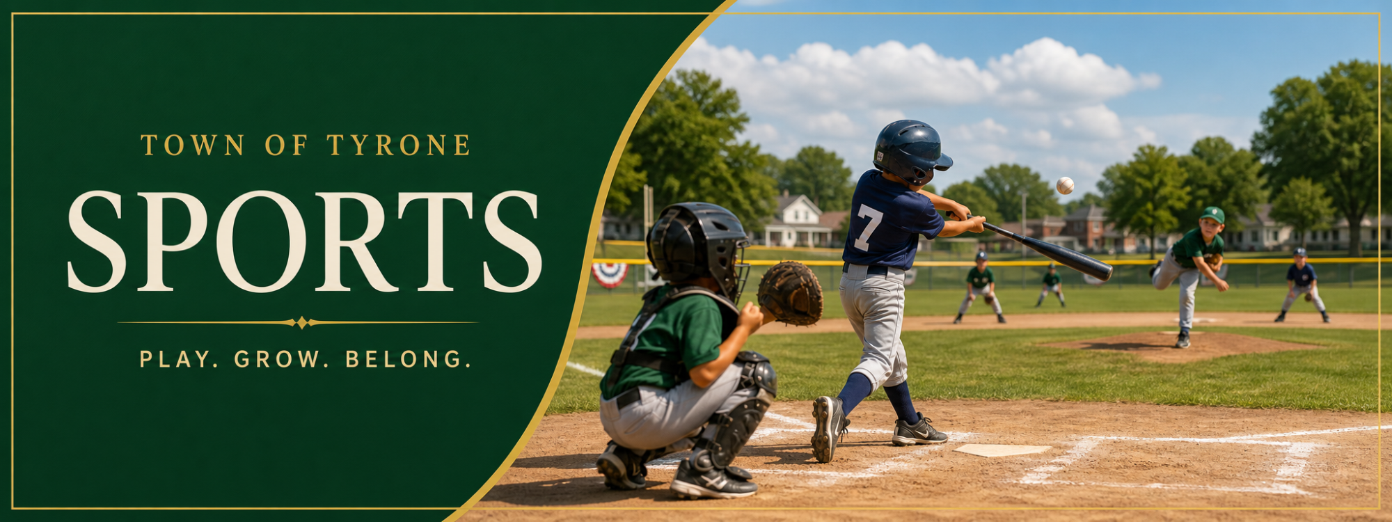 Kids playing baseball 7-10 year old in green uniforms