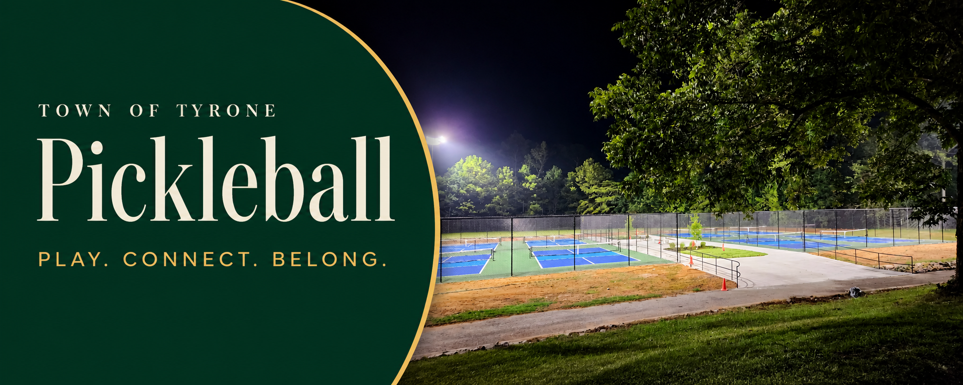 Pickleball court banner