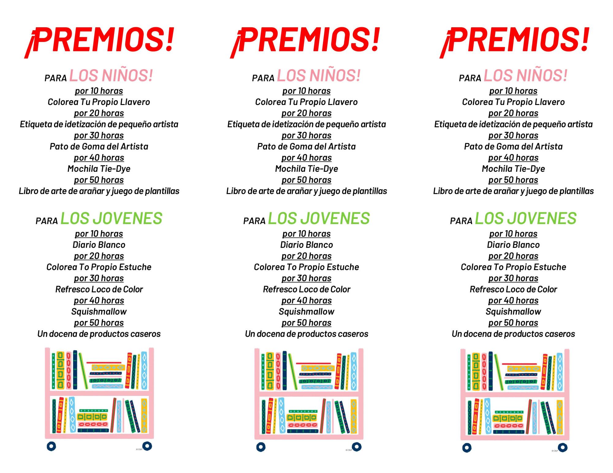 Spanish Summer Reading Prizes 1/2