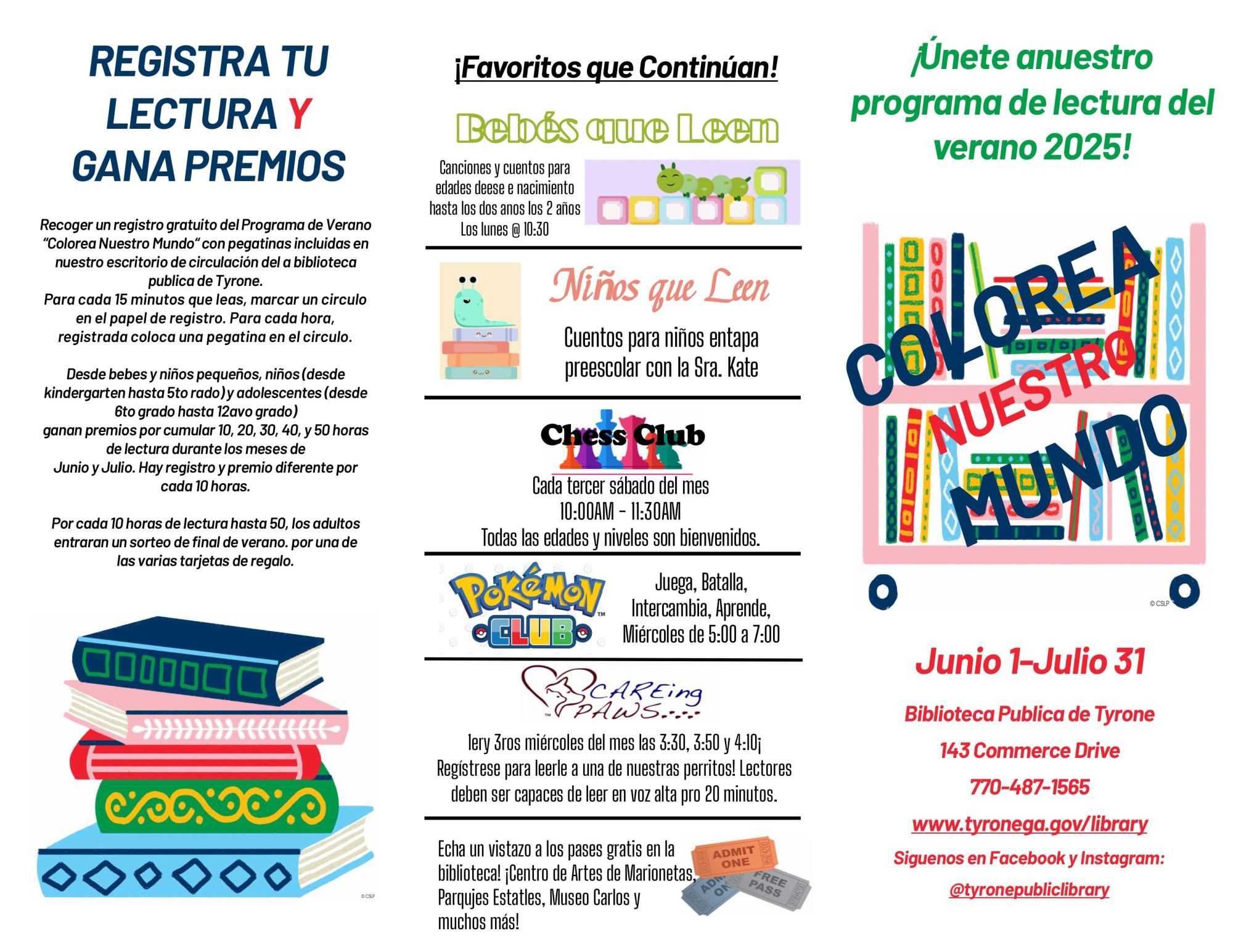 Spanish Summer Reading Brochure 1/2